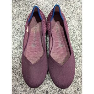 Rothy's The‎ Flat in Fig Python Women's Round Toe Shoes Size 8